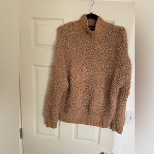 Funnel neck teddy sweater